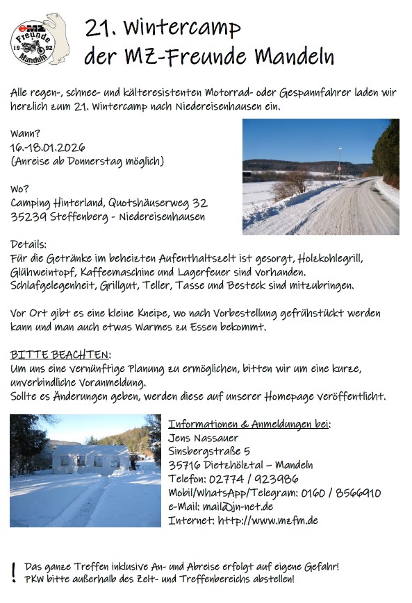 Einladung Wintercamp